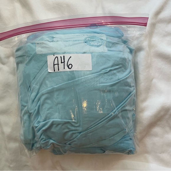 WHBM Genius Chiffon Convertible Caspian Gown SZ 4 Blue Maxi Dress - Picture 16 of 16